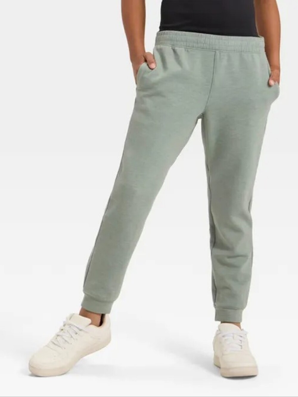 All in Motion Boys Green Heather Mesh Jogger Size Large 10/12